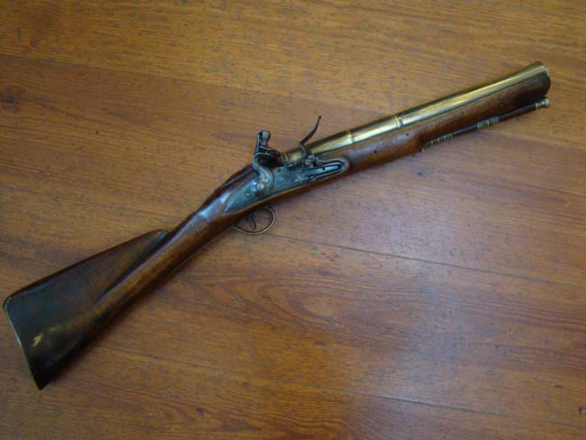 A RARE and HISTORIC Scottish brass barreled flintlock blunderbuss circa 1740-1745